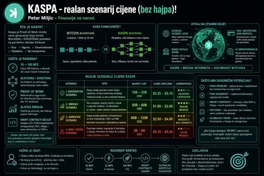 KASPA – realan scenarij cijene (bez hype-a)