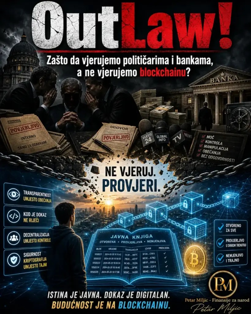 Zašto da vjerujemo političarima i bankama, a ne vjerujemo blockchainu?