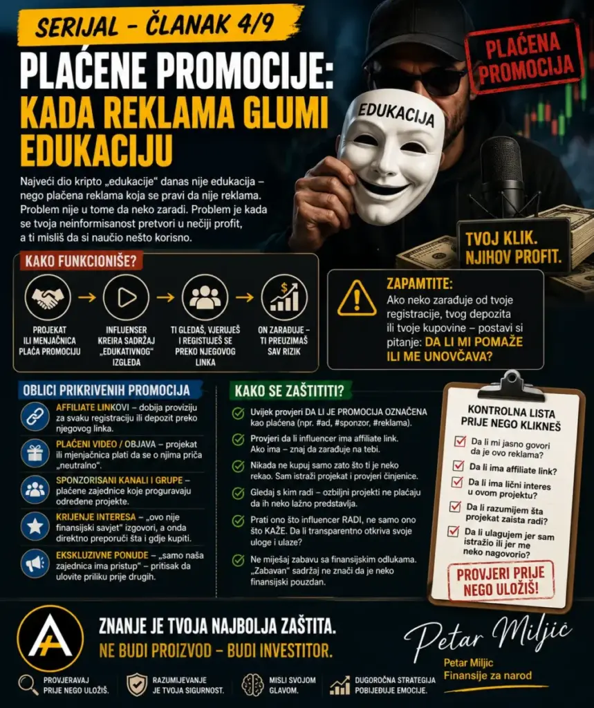 Plaćene promocije — kada reklama glumi edukaciju