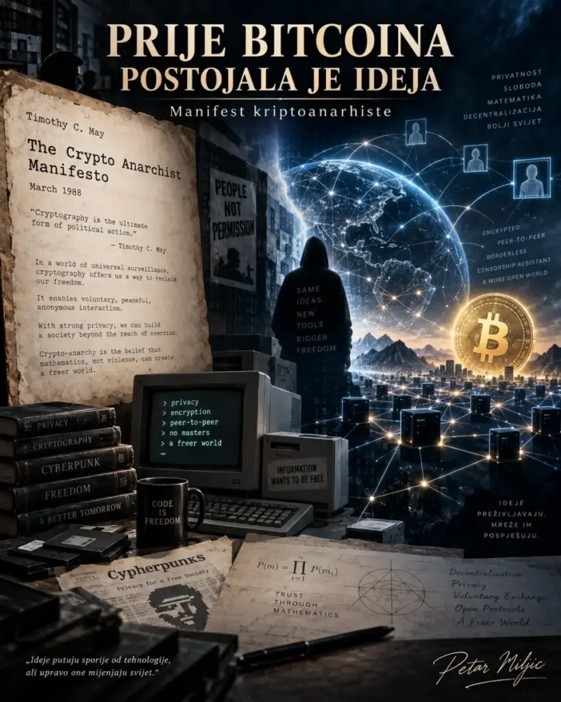 PRIJE BITCOINA POSTOJALA JE IDEJA: MANIFEST KRIPTOANARHISTE
