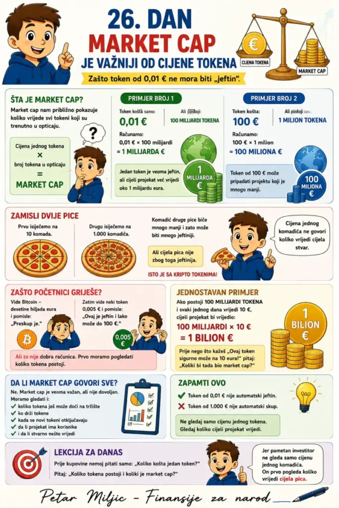 Market cap je važniji od cijene tokena